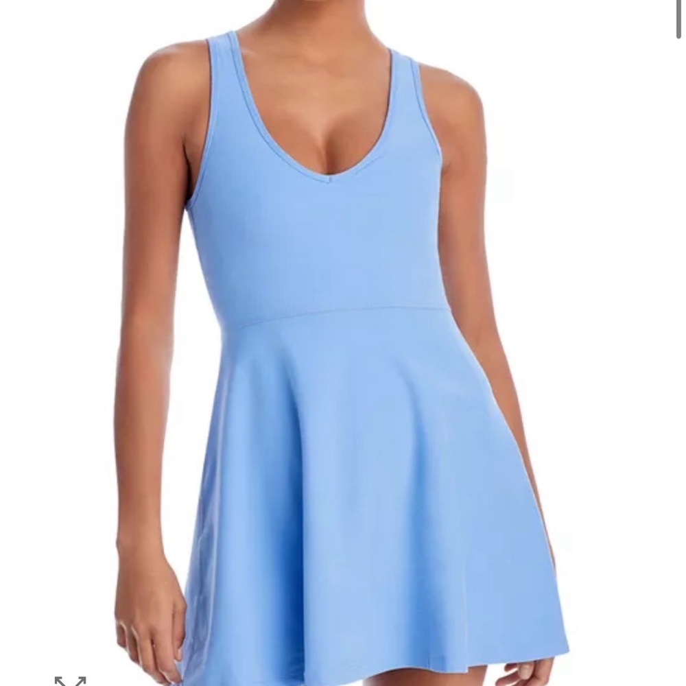 Beyond Yoga Light Blue Spacedye Movement Dress XS‎ Preppy Tennis Athletic Dress